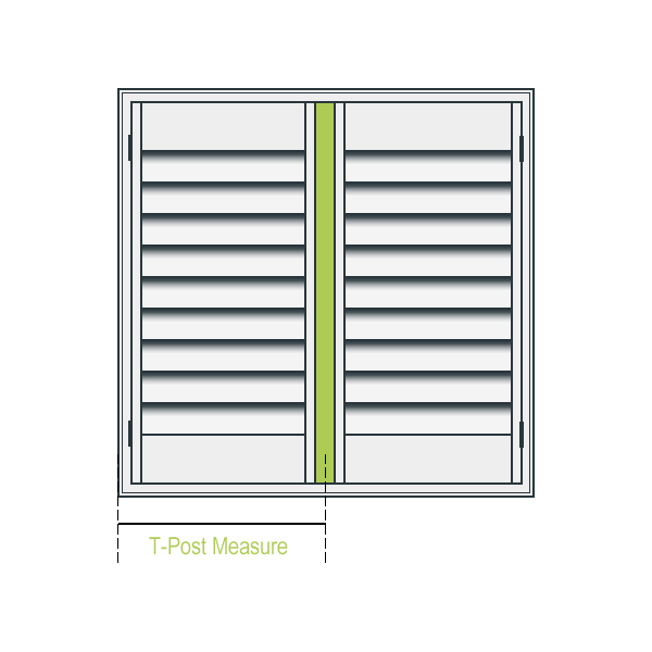 Shutter Panel Layout Face Fit - Frame - LRTB - T Post Single - Even
