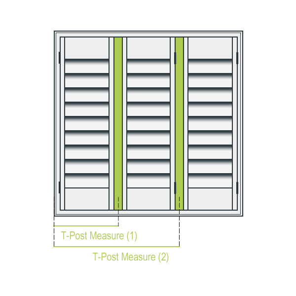 Shutter Panel Layout Face Fit - T Post Multiple - LRTB Even
