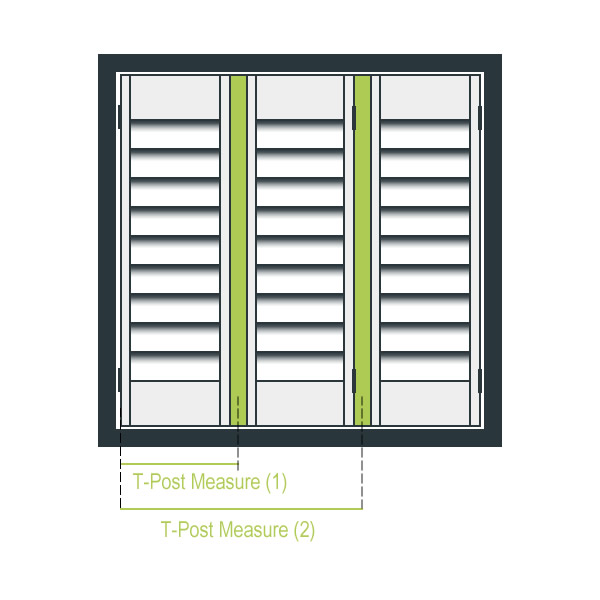 Shutter Panel Layout Recess Fit - T Post Multiple - Hangstrip Even